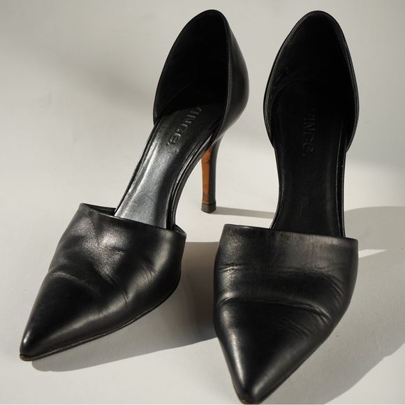 Vince Shoes - Vince black leather heels made in Italy